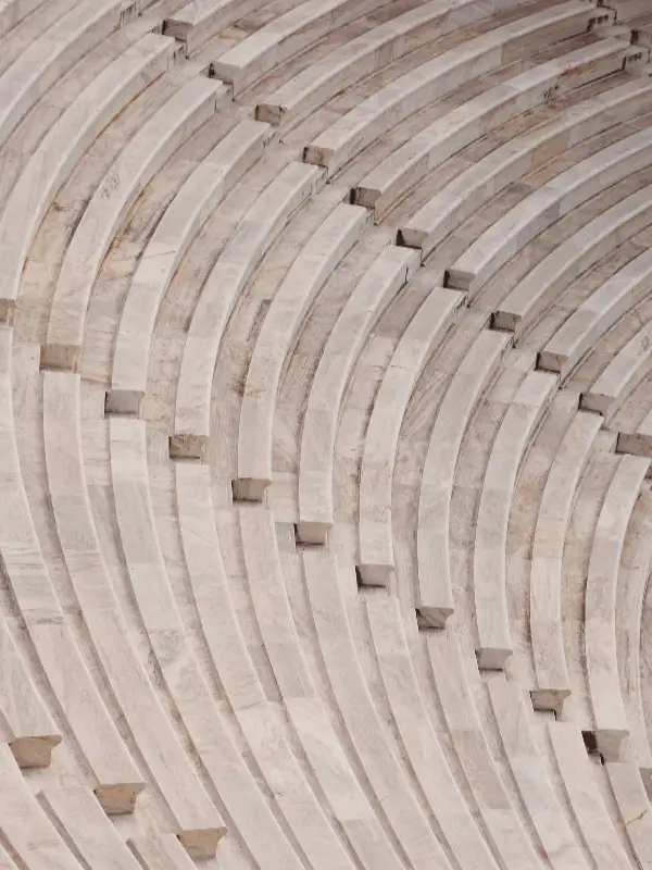 Architectural plan or pattern featuring a semicircular design
