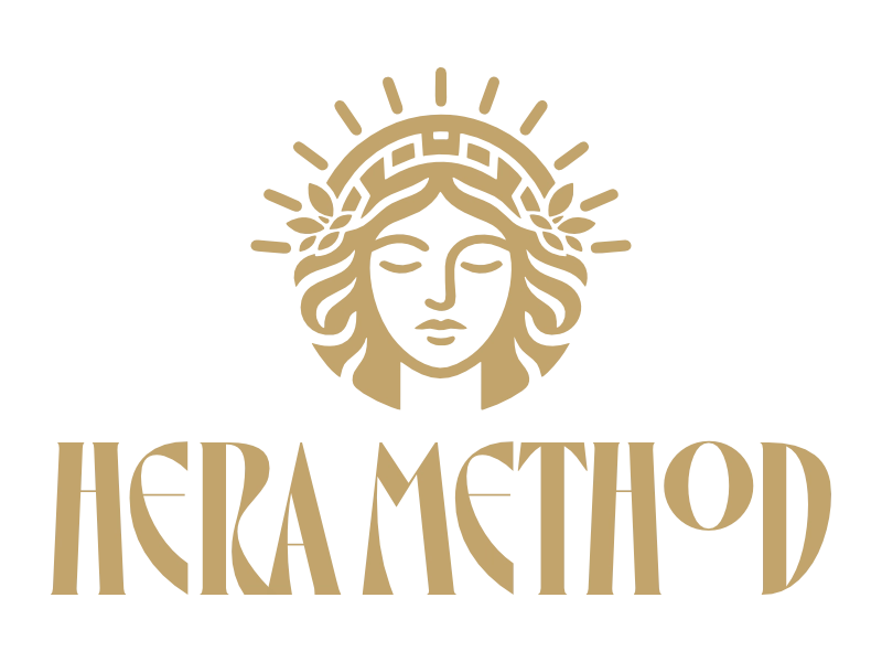 HERA METHOD logo with sun-like face